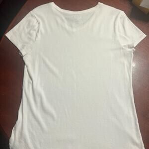 Faded Glory White Women's Short Sleeve XL T Shirt Baby T Y2K Retro 90's Layer